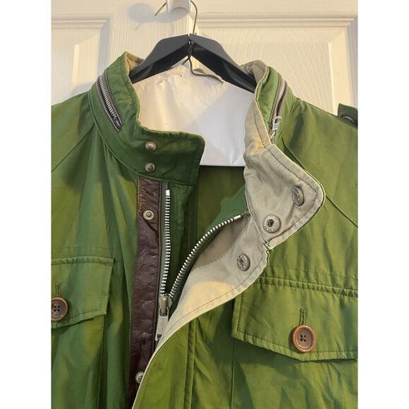 Orvis Jacket Lady Large Barn Chore Hood Green Zip-Up Utility Raincoat Pockets XL - Picture 5 of 16